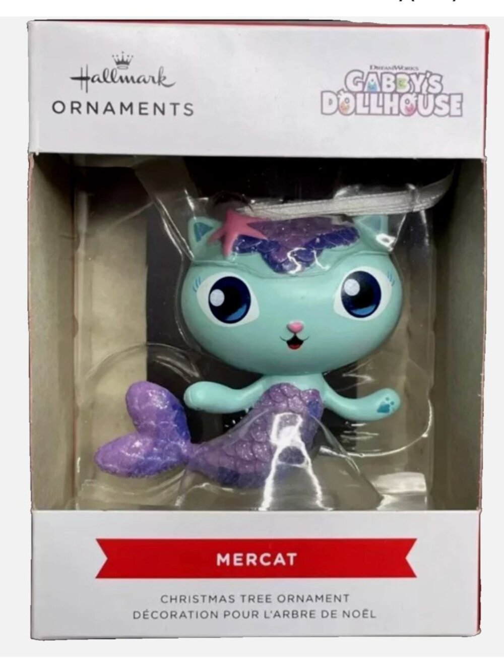 New 2023 Hallmark Ornament Gabby's Dollhouse Glitter Mercat Mermaid Cat
